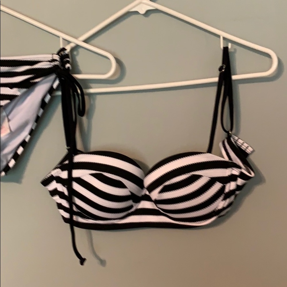 Black and white bikini